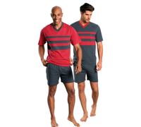 LE JOGGER Pigiama corto grigio scuro / rosso Uomo LE JOGGER XXL