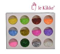 Le kikke Glitter unghie 12 barattolini - Glitter per unghie