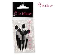 Le kikke Set 6 Pennelli Ombretto Manico Nero - Set pennelli per makeup