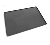Le Kitchen Tappetino da appoggio in silicone, superficie impermeabile per asciugare la cucina con bordo rialzato, resistente al calore, antiscivolo, tappetino scolapiatti per caffettiera, sotto il
