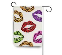 Le labbra della stampa del leopardo del fumetto all'aperto bandiere all'aperto banner per la decorazione del cortile 28x40 double sided