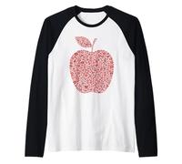 Le Labbra Impertinenti della Mela Baciano Le Mele Maglia con Maniche Raglan