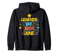 Le Leggende Nascono a Giugno Felpa con Cappuccio