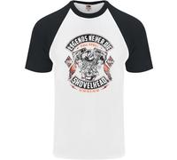 Le Leggende Non Muoiono Maglietta Baseball S/S Per Uomo Biker