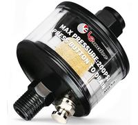 LE LEMATEC Filtro dell'aria in linea da 1/4" e separatore d'acqua - Essiccatore d'aria compatto da 200 PSI per pistole a spruzzo HVLP, chiavi a percussione e utensili ad aria - Trappola per umidità in