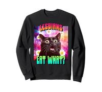 Le Lesbiche mangiano Cosa? (Divertente Grafica Gatto LGBTQ) Felpa