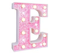 Le Lettere dell'alfabeto Rosa a LED Si Illuminano per la Luce Notturna, per la casa, per Feste di Compleanno, Matrimoni, Natale, Bar. E