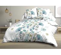 Le linge de Jules Copripiumino 220 x 240 + 2 federe in microfibra, colore: Blu
