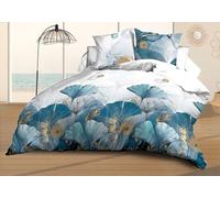 Le linge de Jules Ginko - Copripiumino 240 x 260 + 2 federe, in microfibra, morbido e resistente, facile da pulire