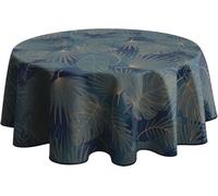Le linge de Jules Olinda - Tovaglia antimacchia blu, rotonda, 160 cm
