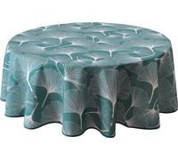 Le linge de Jules Tovaglia antimacchia Biloba verde, rotonda, 160 cm