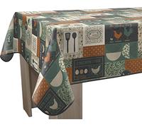 Le linge de Jules Tovaglia antimacchia Chicken verde, rettangolare, 150 x 300 cm