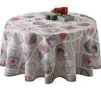 Le linge de Jules Tovaglia Antimacchia Coeurs - Rotonda 160 cm