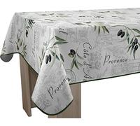 Le linge de Jules Tovaglia antimacchia Provence, rettangolare, 150 x 350 cm, verde, ecru, grigio, nero