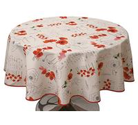Le linge de Jules Tovaglia, Poliestere, Rosso, Rotonda 160 cm