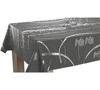 Le linge de Jules Tovaglia Shining - Pulizia Facile - Grigio Scuro - Rettangolare 150x350 cm