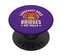 Le lingue costruiscono ponti, non muri PopSockets PopGrip Adesivo