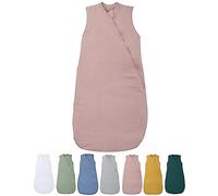Le Lit de Mon Bébé - Sacco nanna in mussola, invernale, 6-24 mesi - rosa antico - involucro e fodera morbida 100% garza di cotone - 3,5 tog caldo
