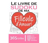 Le Livre de Sudoku de ma Filleule d'Amour | 365 Grilles | 4 Niveaux de Difficulté: Cadeau à offrir à sa Filleule : 365 grilles dont 100 faciles, 100 ... et 65 diaboliques. Un an de plaisir !