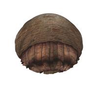 Le luci colpiscono il muro di mattoni stampato cuffia da doccia, copertura dei capelli a doppio strato per il bagno, copricapo riutilizzabile per capelli lunghi