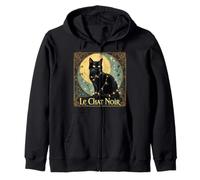 Le luci del Gatto Nero nelle Notti Festive Felpa con Cappuccio