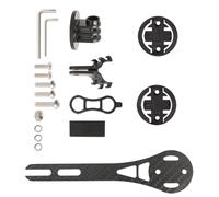 Le luci di montaggio per computer da bicicletta si distinguono sulla staffa di estensione del carico anteriore accessori per ciclismo