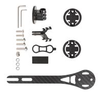 Le luci di montaggio per computer da bicicletta si distinguono sulla staffa di estensione del carico anteriore accessori per ciclismo