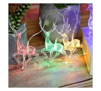 Le luci, Luci a Corda Creative con Renne|Luci Natalizie a LED|Illuminazione fatata alimentata Tramite USB e Batteria|Decorazioni Luminose Fai-da-Te for casa, Giardino, Pa(Colorful)