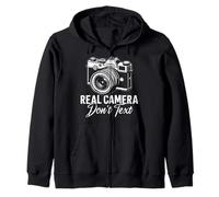 Le Macchine fotografiche Reali Non scrivono Divertenti Amanti della Fotografia istantanea Felpa con Cappuccio