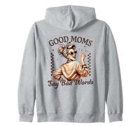 Le Mamme Fantastiche Dicono Parole Cattive Design Retro Felpa con Cappuccio