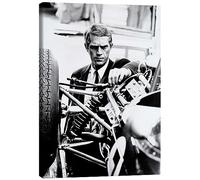 Le mans, Steve McQueen Stampa su tela Stampe da parete per tutti gli ambienti 30 x 40 cm Fotografia in bianco e nero Decorazioni parete