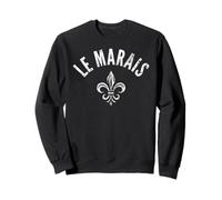 Le Marais Parigi Francia Fleur de Lis Distressed Felpa