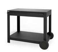 Le Marquier Carrello Desserte Ingénieuse Nero per Plancha 45-75 Cm - con Ripiani Estraibili Exclusive