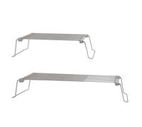 Le Marquier Repose-Aliments Supporto Plancha Scorrevole Inox 36-63 cm Argento