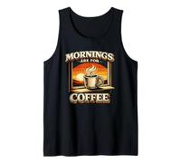 Le mattine Sono per Il caffè Caffeina Vintage al Tramonto Canotta
