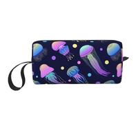 Le meduse si illuminano al buio, Borsa per il trucco Borsa per cosmetici Borsa da toilette da viaggio portatile Borsa per trucco Organizer