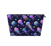 Le meduse si illuminano al buio, Borsa per il trucco Borsa per cosmetici Borsa da toilette da viaggio portatile Borsa da toilette