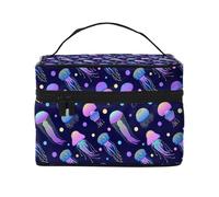 Le meduse si illuminano al buio, Borsa per il trucco Borsa per cosmetici Borsa da toilette da viaggio portatile Astuccio per matite Astuccio da toilette