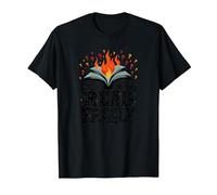 Le menti libere leggono Liberamente: Intellectual Freedom Flame Maglietta, Uomo, Nero, S