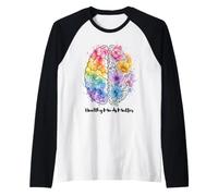 Le menti Sane contano la consapevolezza della Salute mentale del Cervello Floreale Maglia con Maniche Raglan