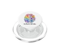 Le menti sane contano la consapevolezza della salute mentale del cervello floreale PopSockets PopGrip per MagSafe