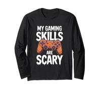Le Mie abilità di Gioco Sono spaventose Halloween Gamer Maglia a Manica