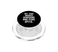 le mie due modalità sole e nonostante puro Divertente Sarcastico PopSockets PopGrip per MagSafe