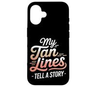 Le mie linee abbronzanti raccontano una storia Sunburn Custodia per iPhone 16
