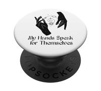 Le mie mani parlano per se stessi Sordi ASL Expression Design PopSockets PopGrip Adesivo
