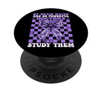 Le mie onde cerebrali sono così potenti consapevolezza dell'epilessia Ragazza Mamma PopSockets PopGrip Adesivo