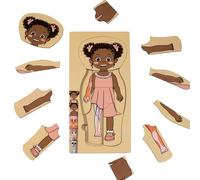 Le mie parti del corpo puzzle per bambini bambini ragazze ragazzi montessori anatomia in legno puzzle 3-5 anni prescolare gioco educativo corpo umano giocattolo cognitivo (Emilia)