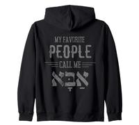Le Mie Persone preferite Mi Chiamano Abba Hebrew Dad Hanukkah Felpa con Cappuccio