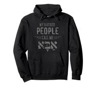 Le Mie Persone preferite Mi Chiamano Abba Hebrew Dad Hanukkah Felpa con Cappuccio