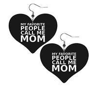 Le mie persone preferite mi chiamano mamma orecchini in pelle per le donne orecchini pendenti ciondolo a forma di cuore con gancio regali per ragazza adulta